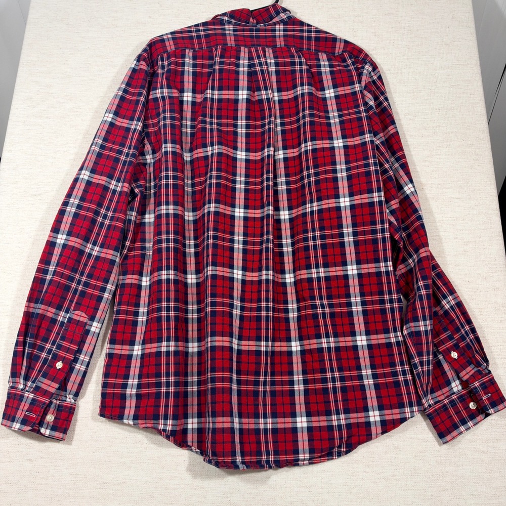 Polo Ralph Lauren Button Down Mens XXL Red Plaid Classic Fit Long Sleeve Shirt - Picture 6 of 10